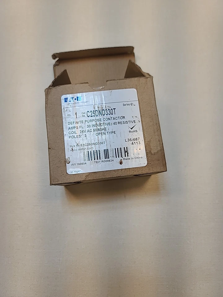 Eaton Cutler‑Hammer C25DND330T Magnetic Definite Purpose Contactor – 40A, New - Image 2 of 4