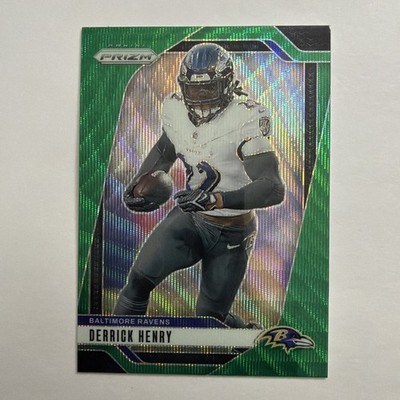 2024 Panini Prizm - Derrick Henry #20 Green Wave Prizm - Baltimore Ravens