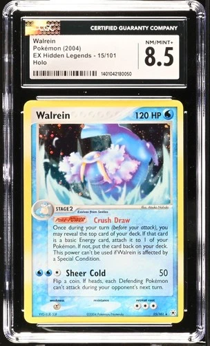 CGC 8.5 Walrein 2004 EX Hidden Legends 15/101 Holo Pokemon Card psa