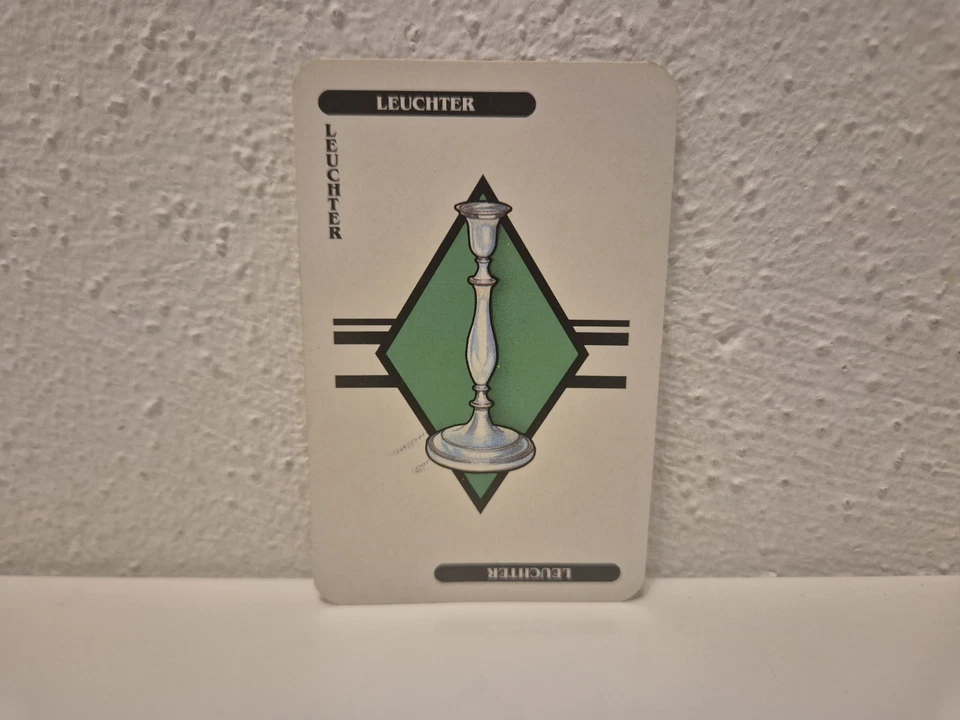 Cluedo Das klassische Detektiv-Spiel 1992 Ersatzteile: Karte Leuchter - Bild 1 von 1