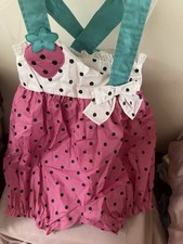 Tiny Tots Original Girls 18 Months Vintage Romper dots NEW