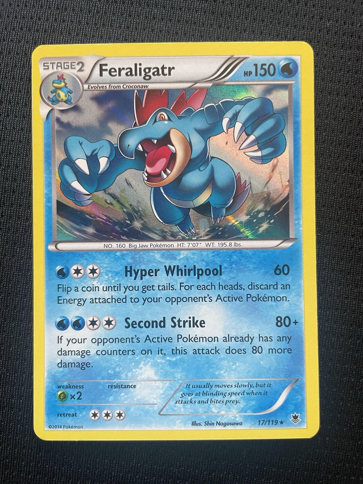 Feraligatr 17/119 XY-Phantom Forces Holo LP Condition