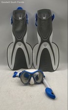 Oceanic Adult Worldwide Adjustable Open-Heel Fins Water Sports Snorkeling Set