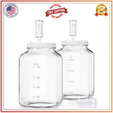 Folinstall 1.5 Gallon Large Fermentation Jars, Wide Mouth Glass Mason Jar