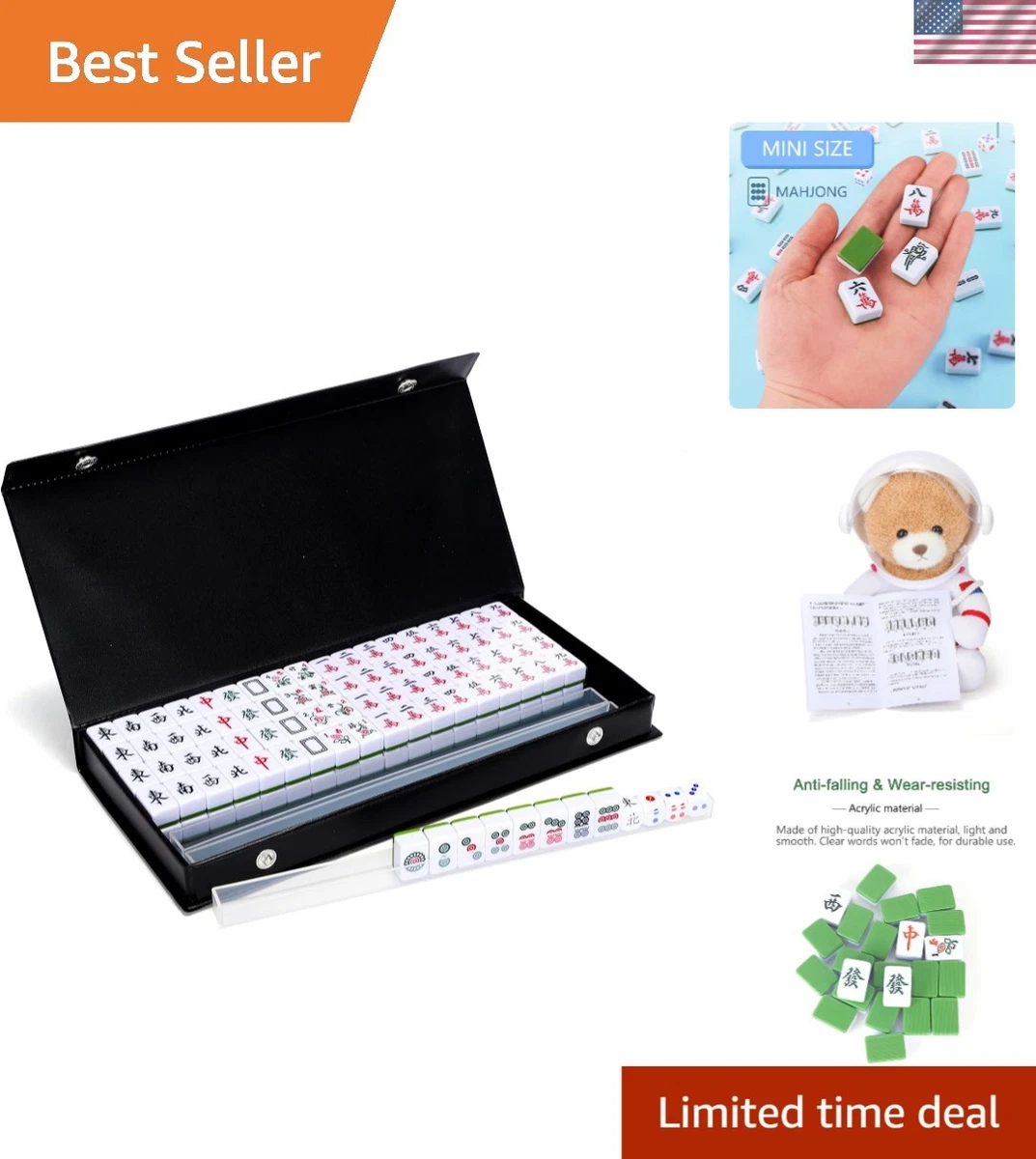 Mahjong Mini Mahjong Version Chinoise Traditionnelle Ensemble De Jeu Mahjong Mini Mahjong Version Chinoise Traditionnelle Ensemble De Jeu