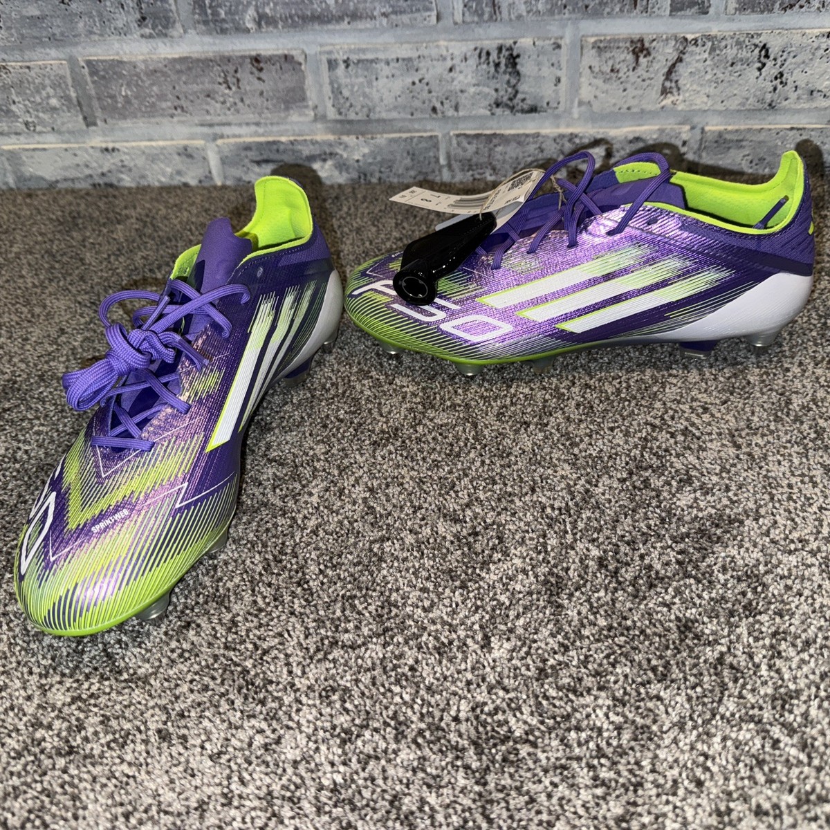 Adidas F50 Elite SG NEW Men's Size 7 Purple Green Metal Stud Screw
