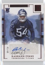 2018 Panini Impeccable Rookie Auto Red 43/49 Rashaan Evans #165 Auto 10ou