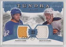 2011 Artifacts Tundra Tandems Dual Jerseys Blue Nathan Gerbe Drew Stafford 15ok