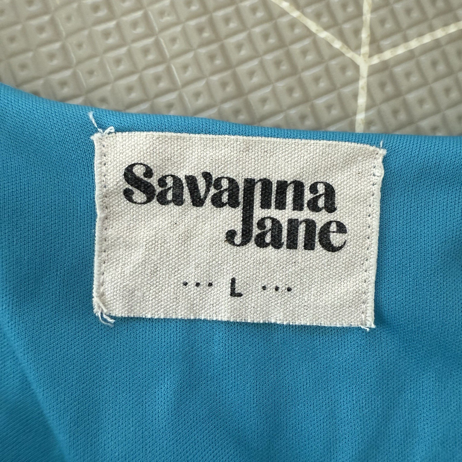 Savannah Jane Tunic Dress Size Large Blue Aztec P… - image 3