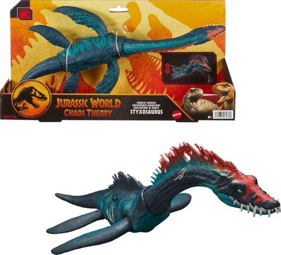 Mattel Jurassic World Chaos Theory Gigantic Trackers Styxosaurus Dinosaur Fig...