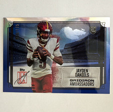 Topps 2024 Signature Class Jayden Daniels #GA-2 Rookie Indigo /175 Commanders
