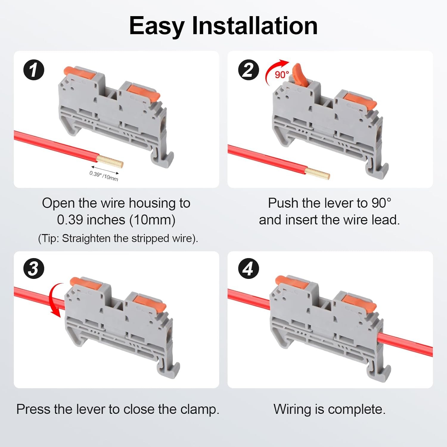 Terminal Block Kit, Rail Type Voltage Terminal, KV2.5B 600V 32A 28-12 AWG Compac