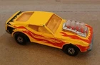 1973 Lesney MATCHBOX Rolamatics MUSTANG PISTON POPPER 1:64 Scale YELLOW w/FLAMES