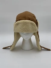 Swiss Tech Performance Gear Trapper Hats One Size Brown Sherpa Ear Flap Winter