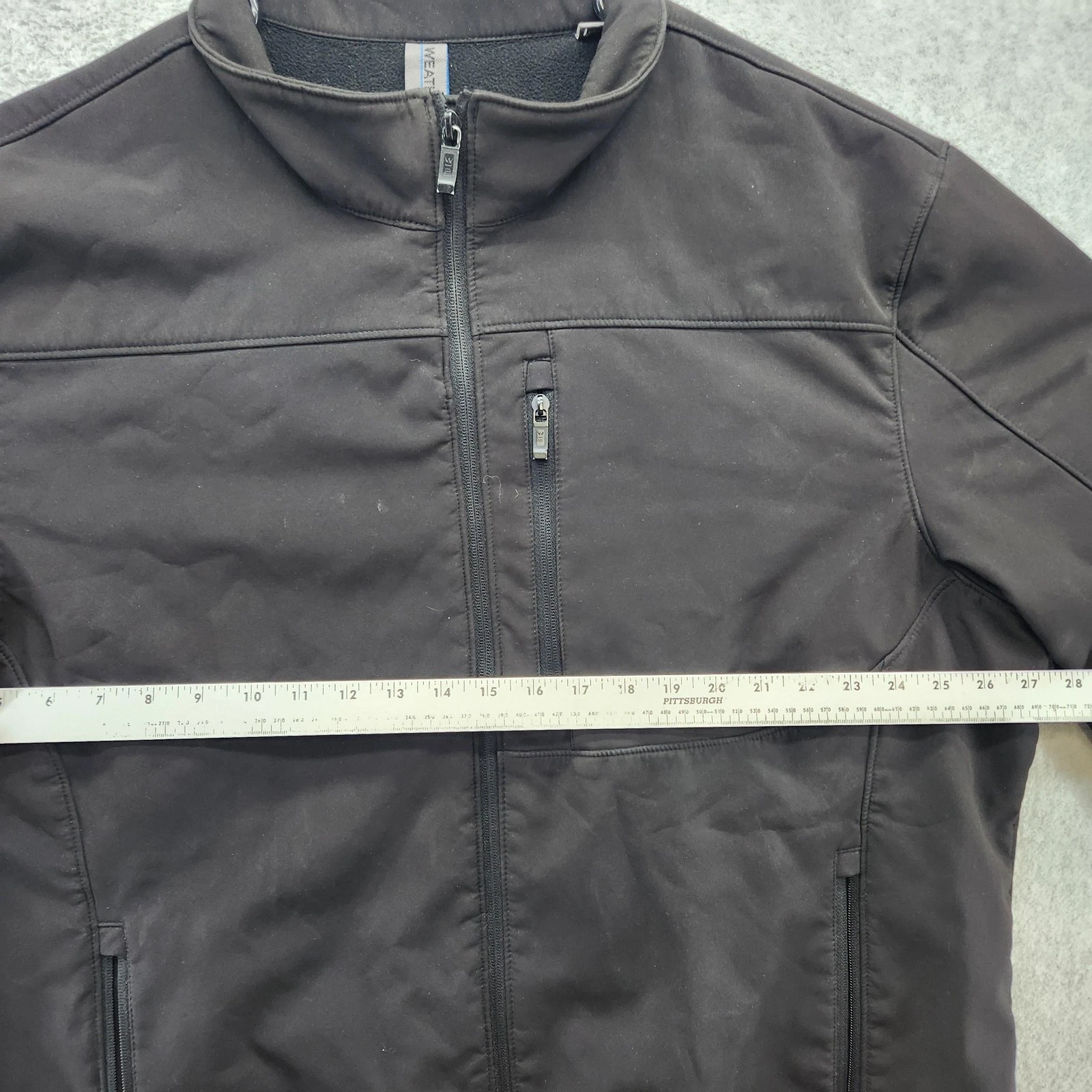 Weatherproof Jacket Mens 2XL Black Softshell Fleece Lined Zip Pockets Casual image 11