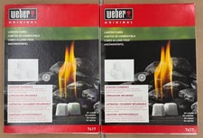 New Weber Lighter Cubes 7417 Non-Toxic Odorless Fire Starter Lot of 2 (24 Each)