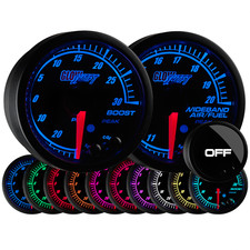 Glowshift Turbo Boost Wideband Gauge Set W Psi O2 Sensor Elite 10 Color