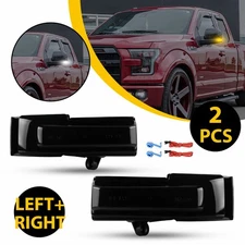 2X White/Amber LED Side Mirror Light Sequential Signal For 2015-2020 Ford F150 K