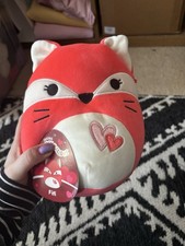 Squishmallows Fifi the Red Fox 7.5" Rare Hearts Valentine