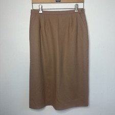VTG Pendleton 100 Virgin Wool Pencil Skirt Womens Size 10 Tan Beige USA