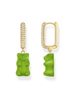 Thomas Sabo CR727-414-6 Vergoldete Einzel-Creole Mit GrüNem GoldbäRen In Midi...