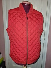 Large Timberland Red Gilet Quilted Body Warmer