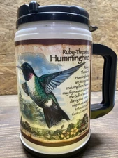 Whirley American Expedition Ruby-Throated Hummingbird 24oz Travel Mug Vintage