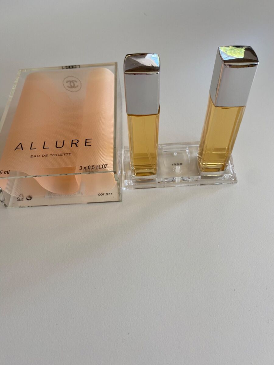 CHANEL ALLURE Eau De Toilette TO GO REFILLABLE 2 x 0.5oz SPRAYS NEW in Box