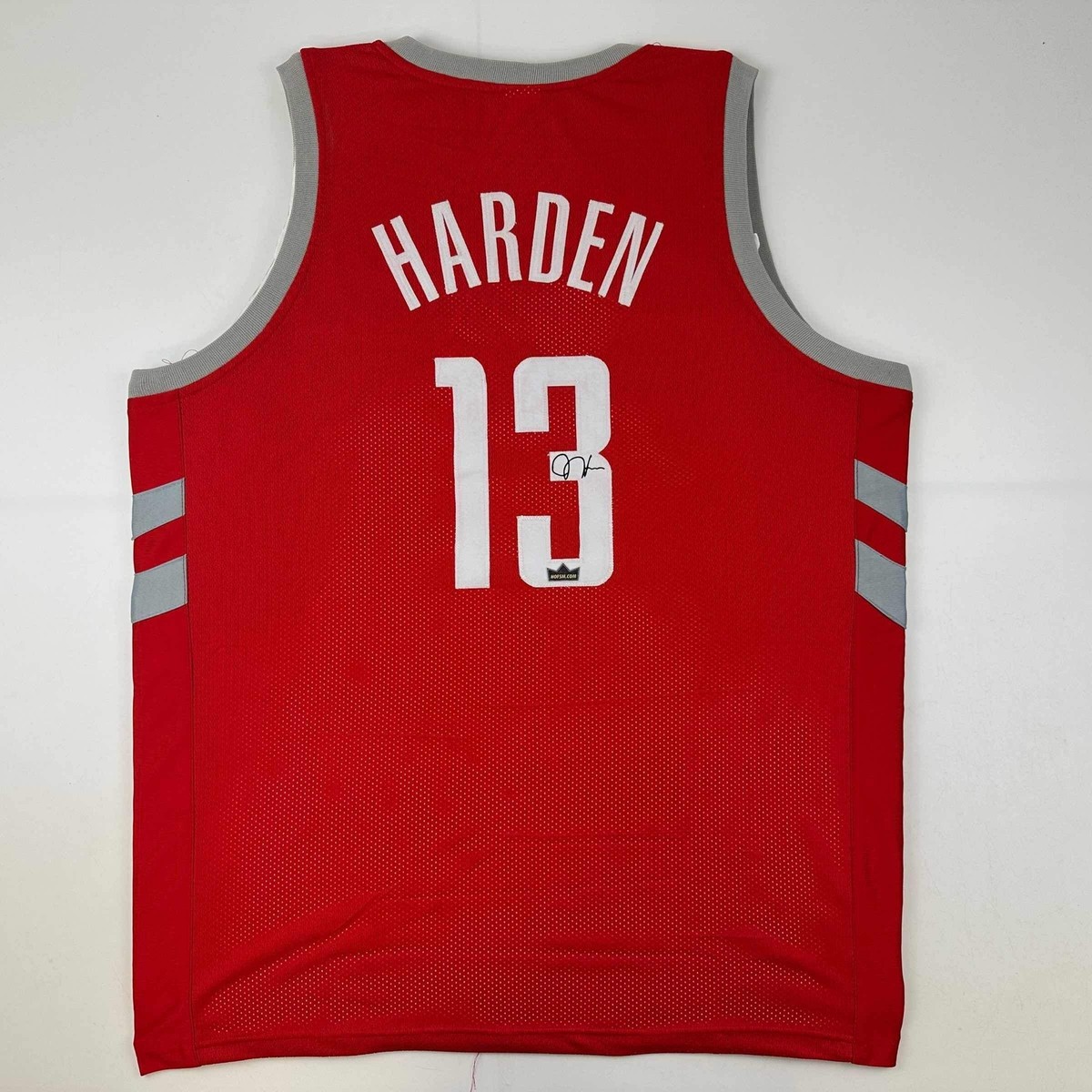 Facsimile Autographed James Harden Houston Red Reprint Jersey Size