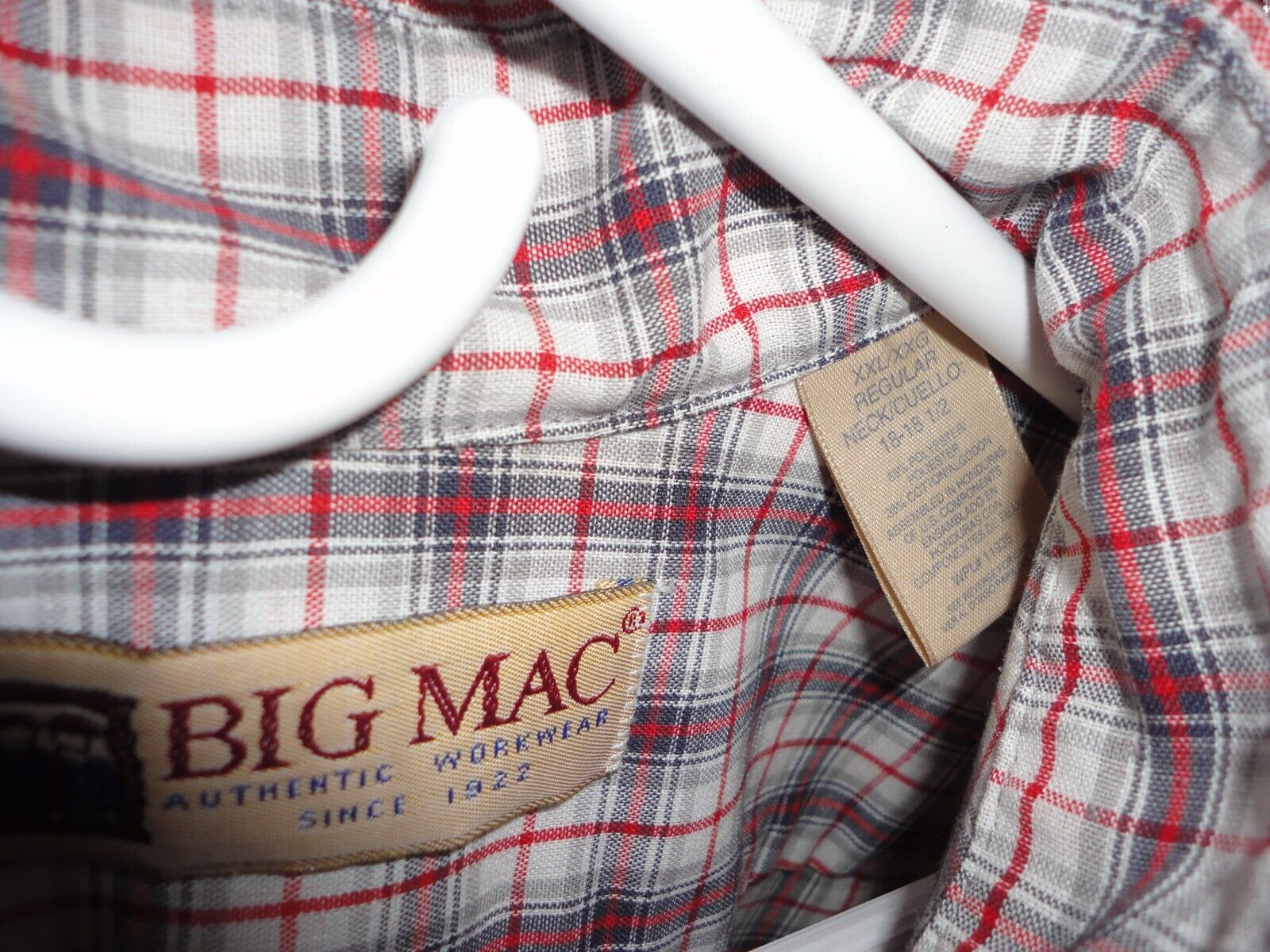 Big Mac Authentic Workwear XXL Check Plaid Long S… - image 4