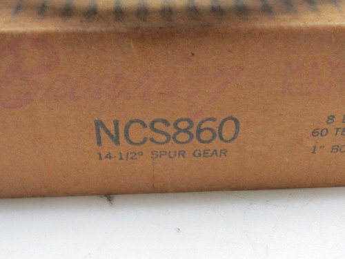 Browning NCS860 Spur Gear 8DP, 60 Teeth, 14.5PA 1" Blank Bore - Picture 2 of 4