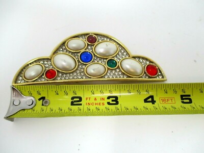 Vintage Fashion Belt Buckle Accessocraft NYC Large 1980s  display picture 2