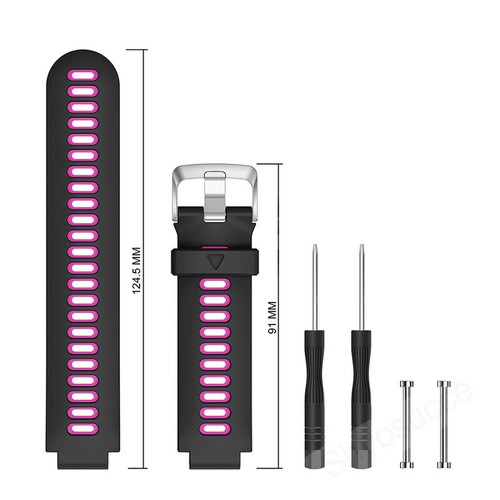 Banda de reloj para correa de silicona/nailon Garmin Forerunner 220 230 235 620 630 735XT - Imagen 19 de 115