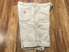 MENS 32 - Carhartt Canvas Work Shorts 9.5" Tan