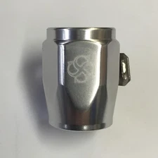 Z312P -10AN Hex Hose Finisher Fitting Worm Gear Clamp Fits 1/2" Hose / Polished