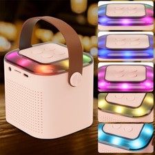 Portable Bluetooth Karaoke Machine for Kids Speaker w/ 2 Microphones for Parties