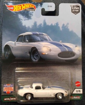 NEW! PREMIUM HOT WHEELS 2/5 BRITISH HORSE POWER SET JAGUAR LIGHTWEIGHT E-TYPE!