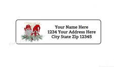 30 CHRISTMAS GNOMES PERSONALIZED RETURN ADDRESS LABELS 1 in X 2.625 in
