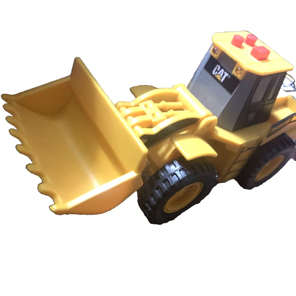 Mini camiones de mudanzas Caterpillar de 5" de goma cansados cargados #34610 Foto 3 de 4