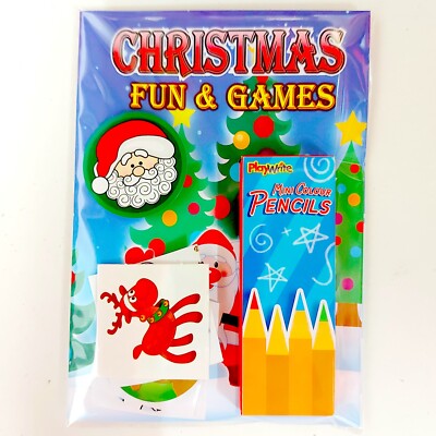 100 vorgefüllte Weihnachten Activity Pack Strumpf Füller Set festlicher Spaß für Kinder