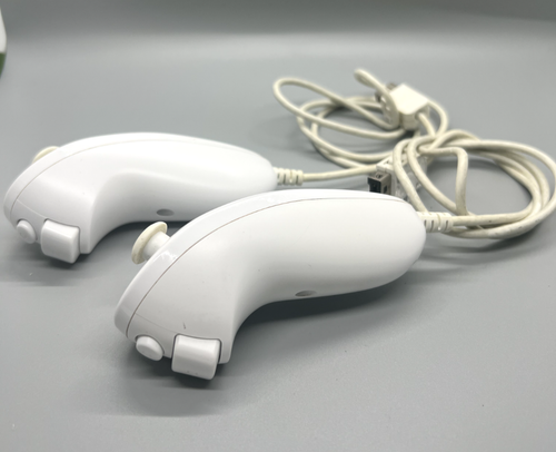 Nintendo Wii Nunchuck Joystick For Wii /Wii U - Joy stick only (WHITE) Pair - Picture 4 of 4