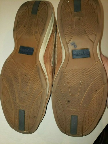 EASY SPIRIT brown LEATHER SHOES mens size 9 medium womens 11 Wide TIES nice @@ - 第 2/2 張圖片