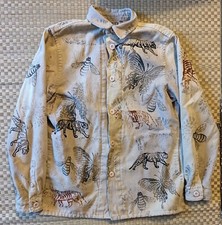 Jungmaven Olympic Jacket Hemp Cotton Animal Print Men's Size Small Made in USA