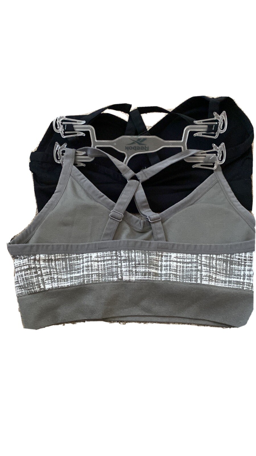 sports bra, Reebok Combat Bralet Black And Gray Package 2 In Package Large-image