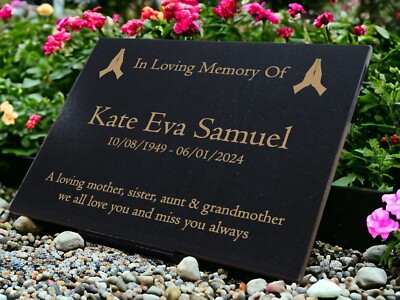 Personalisiertes graviertes Granitdenkmal, Grabmal, Crem, 29x21cm, betend