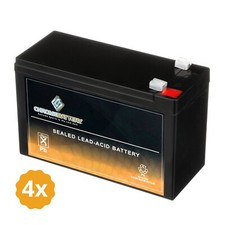 12V 7AH SLA Battery Replaces hr9-12 gp1270 sla1075 gp1270f2 wp7-12 bp8-12 - 4PK