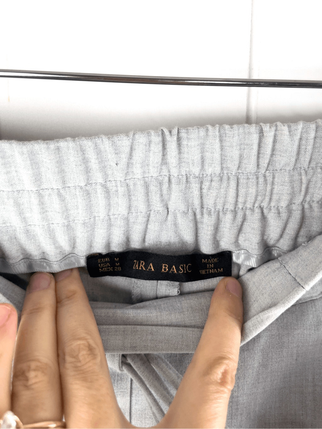 Zara Basic Drawstring Trousers Grey Coquette Work… - image 4