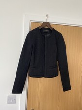 Reserved Jacquard Long Sleeve Women's Jacket In Black Size 34 New No Label