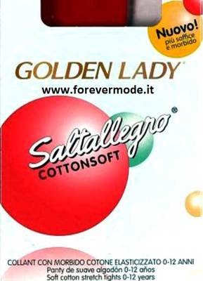Collant bambina Golden Lady Saltallegro con morbido cotone art Cotton Soft 