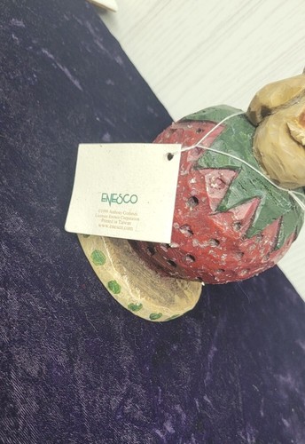 1999 Enesco 549932 Have A Berry Little Christmas Santa Strawberry + 3 Santa Pals - Picture 9 of 14
